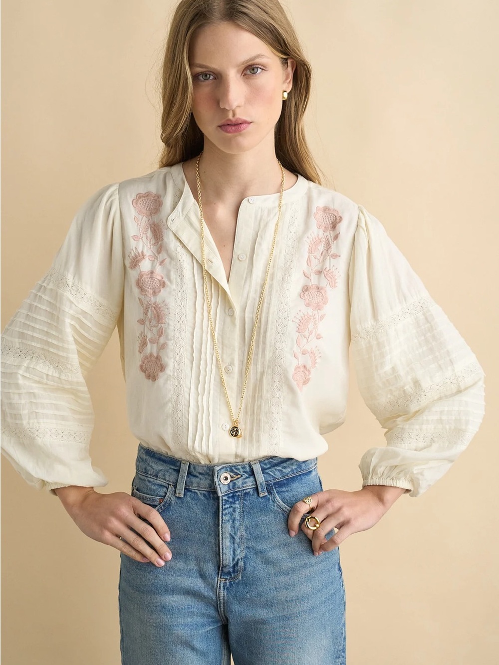 Sonmer Madelyn Blouse Ecru